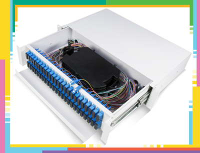 96 Port SC ODF-Slide Rack mount Fiber optic 2U SC-Port (Complete Set)อุปกรณ์พร้อมใช้งาน