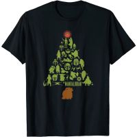 เสื้อผ้าผชเสื้อยืด พิมพ์ลาย Star Wars The Mandalorian Holiday Christmas Tree สําหรับผู้ใหญ่S-5XL  4PR9