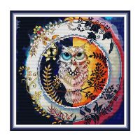 【CC】 Day and night cross stitch kit 14ct 11ct count printed stitches embroidery handmade needlework