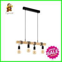 ไฟช่อ EGLO TOWNSHEND สีดำ/ลายไม้ 4 หัวMULTI-PENDANT LAMP EGLO TOWNSHEND BLACK/WOOD 4-LIGHT **มีบริการชำระเงินปลายทาง**