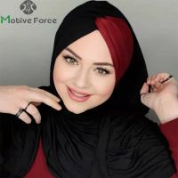 【YF】 Muslim Black Scarf Silk Abaya Hijab Ramadan Luxury Jersey Hijabs For Woman Abayas Dress Turbans Turban Head Instant Undercap