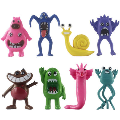 8pcs Cartoon Anime Peripherals Figures Toy Unique Design Simulation Miniature Models for Kids Boys Girls Birthday Gifts