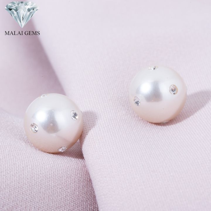 malai-gems-ต่างหูเพชร-เงินแท้-silver-925-เพชรสวิส-cz-เคลือบทองคำขาว-รุ่น21005520-แถมกล่อง-ต่างหูcz-ต่างหูเงินแท้