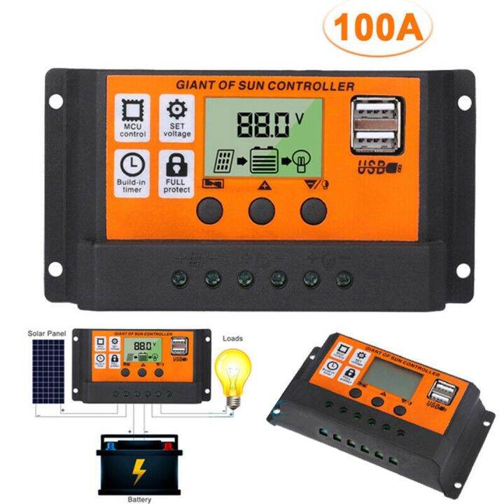 Acesia 100a Mppt Solar Panel Regulator Charge Controller Auto Focus Tracking 1224v Lazada 0812