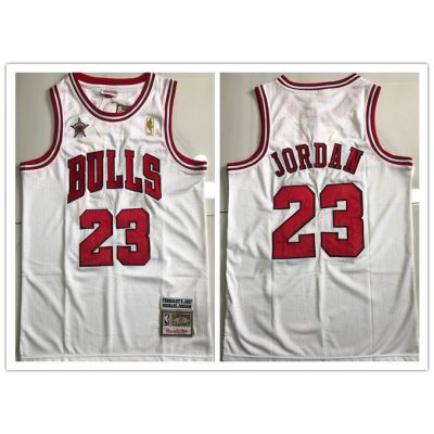 เสื้อเชิ้ต ปักลาย Nba Chicago Bulls No. สําหรับผู้ชาย 2023 เสื้อกีฬาบาสเก็ตบอล ลายทีมชาติ 23 White 97 All Star