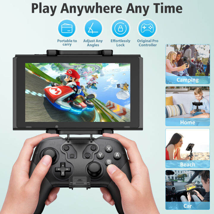 ใหม่-switch-pro-controller-mount-คลิปควบคุมสวิตช์ปรับได้เข้ากันได้กับ-nintendo-switch-oled-lite-switch-pro-controller-clip-clamp-holder-mount