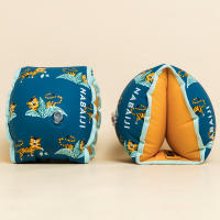 ห่วงยางสวมแขนว่ายน้ำ เด็กนน. 15-30 กก. ห่วงยางเด็ก NABAIJI Swimming pool armbands with fabric interior for 15-30 kg kids "Tiger" print Blue