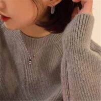 【Love2self】E427 Cool Punk Earrings Chain Style Ear Drops Vintage Jewelry S925 Silver Needles Ear Stud