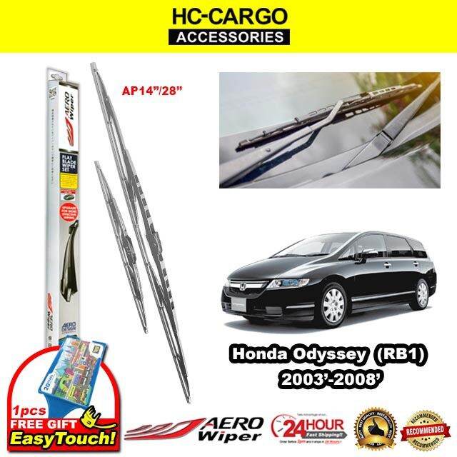 Honda Odyssey (RB1) 2003 2008 Aero Wiper (AW) Blade 1 PAIR ECONOMY TWIN Set (UHook Type) (14