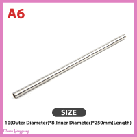 Manao Silver round 304ท่อสแตนเลส capillary Tube 250mm Hollow Circular TUBE