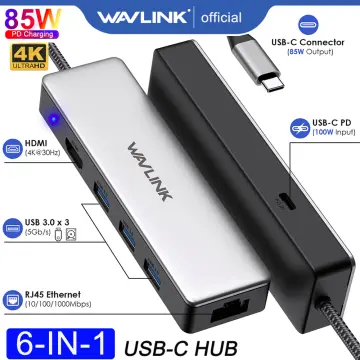 Wavlink DisplayLink Laptop Docking Station Triple Monitor 4K@60Hz For 3  Monitors, 100W Charging For Thunderbolt 3/4, USB-C/A, M1 M2