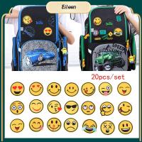 EILEEN 20PCS แฟชั่น สติ๊กเกอร์ DIY เสื้อผ้า Appliques เย็บปักถักร้อย รีดบน แพทช์อีโมจิผสม