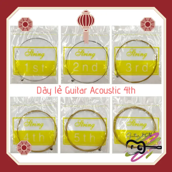 [HCM]Dây lẻ cho đàn Guitar Acoustic số 1 - 2 - 3 - 4 - 5 - 6