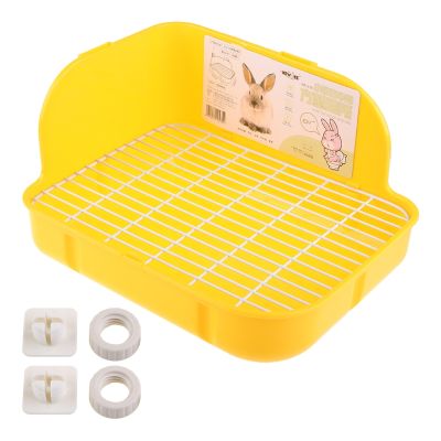 Pet Small Toilet Clean Cage Square Bed Pan Potty Keep Hygiene Bedding Corner Litter Box for Animals Rabbit