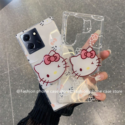 Phone Case เคส Infinix Note30 4G 5G Note 30 Pro Note 30 VIP น่ารักเฮลโลคิตตี้เคสโทรศัพท์รูปการ์ตูนพร้อมขาตั้งเคสหลังซิลิโคนนิ่ม2023