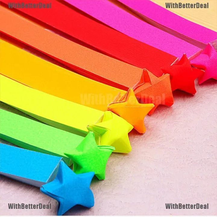 Origami Star Paper Strips Folding Paper Ribbons Colors [BETTERPH