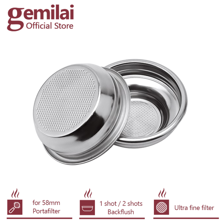 51 Mm Coffee Stainless Steel Filter Basket,1 Cup Perforated Coffee Maker Handle Filter Basket,Coffee Powder Filter For Coffee Oil Extraction Coffee...