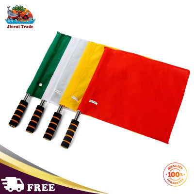 ธงผู้ตัดสินหลากสีธงสนามฟุตบอลกันลื่นใช้ซ้ำได้ซึมซับเหงื่อมี4สี