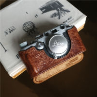 งานฝีมือภาพกล้องหนังแท้ Cowhide จับกระเป๋าร่างกายกล่องกรณีสำหรับ Leica IIIF 3F IIIC 3C เกราะป้องกัน