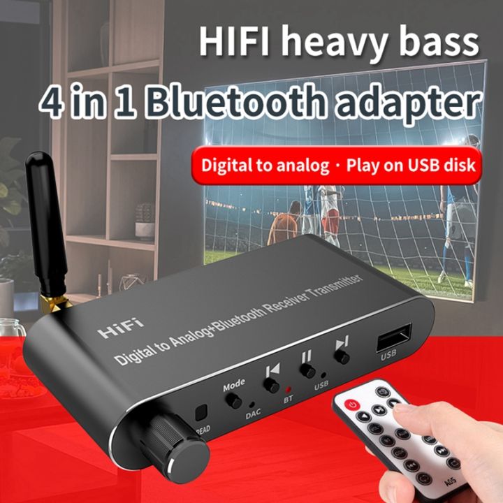 bluetooth-receiver-transmitter-coxial-optical-adapter-digital-to-analog-converter-with-remote-control