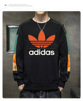 Adidas เสื้อวอร์มลำลองผู้ชาย,เสื้อแจ็คเก็ตออกกำลังกายกีฬาฤดูใบไม้ร่วงฤดูใบไม้ผลิแขนยาวทรงหลวม