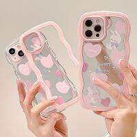 เคสโทรศัพท์รักกระจกเงาโต๊ะเครื่องแป้งสีขาวน่ารักแบบเกาหลีสำหรับ iPhone 14 13 12 11 Pro XS Max X XR เคสนิ่มกันกระแทก