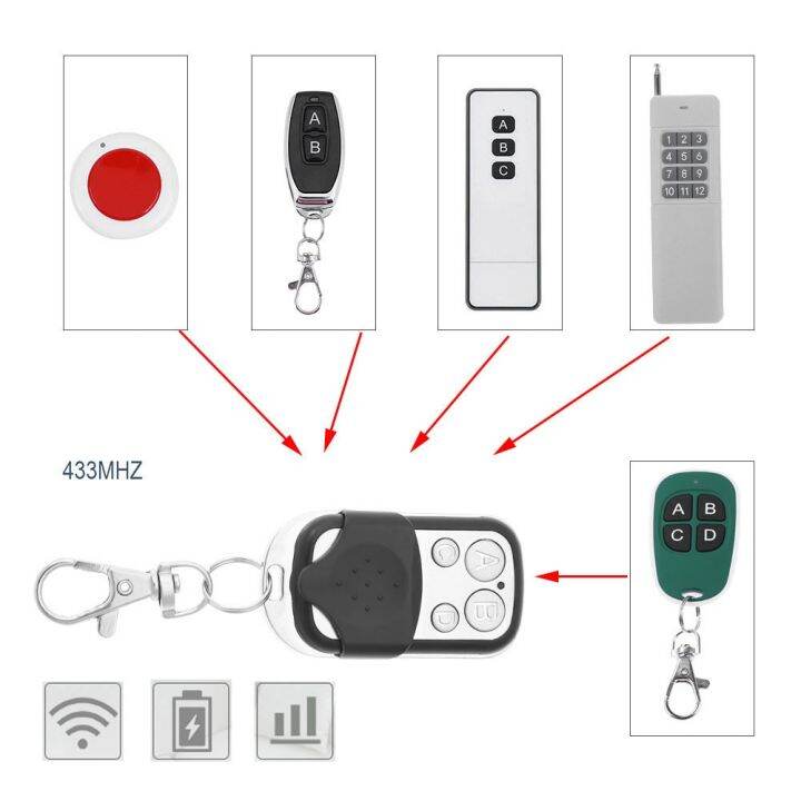 20pcs-smart-copy-duplicator-433mhz-remote-control-controller-4-button-electric-gate-garage-door-opener-universal-remote-cloning