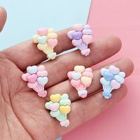 SIGNET 30pcs Cabochon ลูกโป่งสี บอลลูนความรัก เรซิน งานฝีมือตกแต่งงานปาร์ตี้ ของใหม่ อุปกรณ์เสริมเสริม กิ๊บติดผมเครื่องประดับ DIY สมุดเก็บภาพ