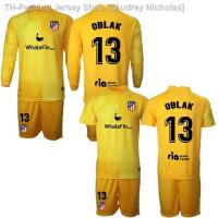 ◎ Audrey Nicholas เสื้อกีฬาแขนสั้น ลายทีมชาติฟุตบอล Atletico Oblak สีเหลือง สําหรับเด็ก และผู้ใหญ่ 2223