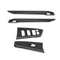 Glass Switch Panel Frame Trim Decorative Strip Carbon Fiber Pattern for Toyota Sienna 2021