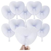 36Pcs Paper Folding Fan Heart-Shaped Wall Decoration Gift for Guests Anniversary Birthday Wedding Party