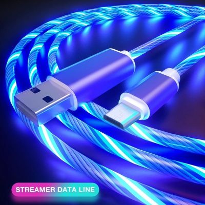 Chaunceybi 2m Type C Glowing Cable Charging Cables Charger iPhone Wire