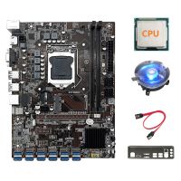 B250C 12 Card GPU Mining Motherboard+G3900/G3930 CPU+Cooling Fan+SATA Cable+Baffle 12XUSB3.0(PCIE 1X) LGA1151 DDR4 MSATA