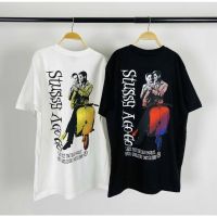 Stussy Vespa classic tee เสื้อยืดคอกลมแขนสั้นผ้าฝ้ายพิมพ์ลายทรงหลวมแฟชั่นสําหรับผู้ชาย