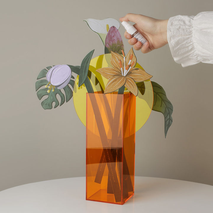 spot-parcel-post-beihanmei-vase-creative-design-paper-flower-plant-bouquet-fragrance-card-home-decoration-flower-arrangement-aromatpy-flower-card-wholesale