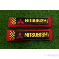 นวมหุ้มเบลผ้า Mitsubishi สีแดง 1คู่