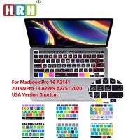 HRH Shortcut ฝาครอบแป้นพิมพ์ซิลิโคนใช้งานได้,แผ่นกันสำหรับแมคบุ๊ก Pro 16 A2141Pro13 M1 M2 Chip2022 A2338/A2251/A2289 2020