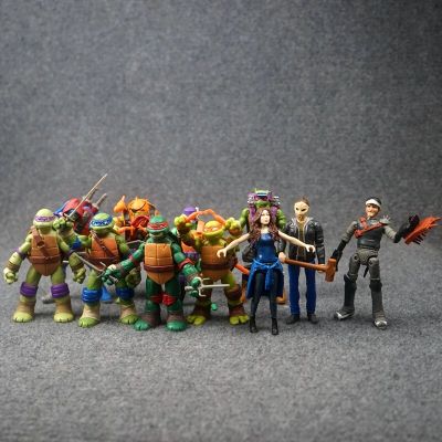 ZZOOI Playmates Teenages Mutant Ninja Turtles Doll Joints Movable Figurine Table Ornaments Model Toy Collectible Action Figure Gifts