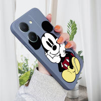 เคสโทรศัพท์ Hp สำหรับ VIVO Y27 5G เคสมิกกี้เมาส์การ์ตูนเคสโทรศัพท์ปลอกซิลิโคนของเหลวทรงสี่เหลี่ยมดั้งเดิมเคสป้องกันทนแรงกระแทกกล้องคลุมทั้งหมด