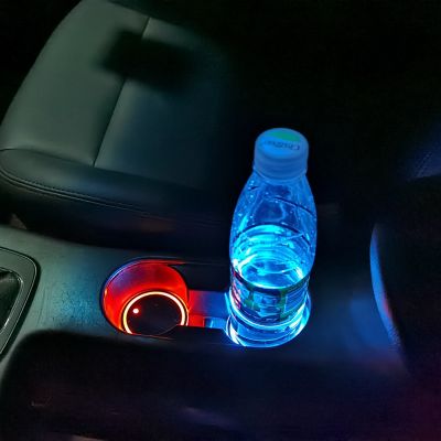 Car Interior LED Light Cup Holder Luminous Mat For Mercedes-Benz all class A B C E S G M ML CL CLK CLS GL GLK R SL SLK SLS-Serie