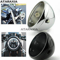 bike Motorcycle 7" Outside Shell LED Vintage Headlight Mounting Bucket 7 Inch Running Light Shell Housing Cover for Cafe Racer