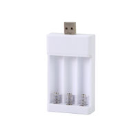 กล่องชาร์จ3ช่องแบบ Usb เครื่องชาร์จแบตเตอรี่1.2V ดับเบิลเอทริปเปิลเอเครื่องชาร์จแบตเตอรี่ชาร์จได้ Ni-Cd