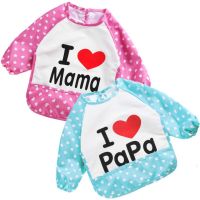 Baby Bibs Apron Boy Girl Newborn Accessories Solid Feeding Love Mom Dad Waterproof Letter Smock Dinner Children Toddlers Kids Aprons