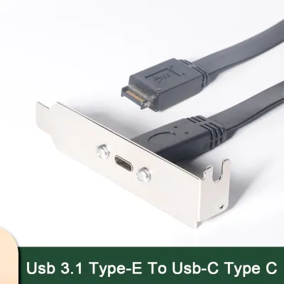 Header Panel Depan Usb 3.1 tipe-e ke usb-c Tipe C kabel ekstensi konektor betina dengan sekrup dudukan Panel