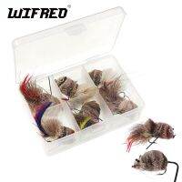 Wifreo 6/10pcs Boxed Flyfishing Bass Bug Fly Floating Surface Mouse Rat Frog Flies for Largemouth size 2 2/0