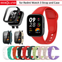 สำหรับน Redmi Watch 3 สายซิลิโคนและเคสสำหรับ Redmi Watch3 สายนาฬิกาสายรัดข้อมือเคสคลุมเแข็ง