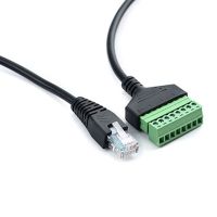 CKSLT เชื่อมฟรีกับสกรูหลุมอีเธอร์เน็ตแปลง RJ45 RJ45ตัวผู้ถึง8ขา RJ45สายลำโพงสายเคเบิลเครือข่าย RJ45อะแดปเตอร์อีเทอร์เน็ตสายขยาย