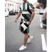 Fashion Trend Mens Summer Short Sleeve Set Poker Graphic letter Print T-Shirt And Shorts Vintage Oversize Suit For Men Clothes