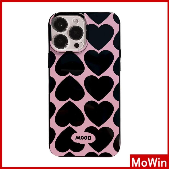 mowin-เข้ากันได้สำหรับ-เคสไอโฟน-เคสไอโฟน11-เคส-สำหรับ-iphone-14-max-เคสนิ่มสีดำเคส-ลูกอม-กันกระแทกรูใหญ่ป้องกันกล้องสีชมพูรูป