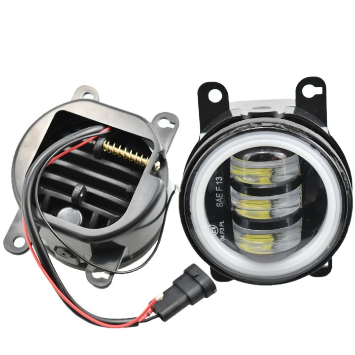 2x-drl-fog-lamp-assembly-for-nissan-pathfinder-closed-off-road-vehicle-r51-2005-2012-fog-light-angel-eye-car-h11-led-12v